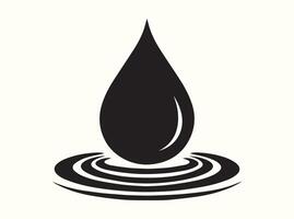 Serene Water Drop Landing on a Smooth Water Surface vector