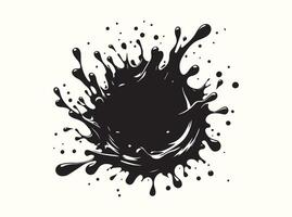 Dynamic Black Ink Splatter Silhouette vector
