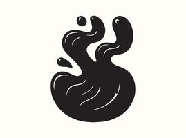 Dynamic Flowing Silhouette with Fluid Motion vector