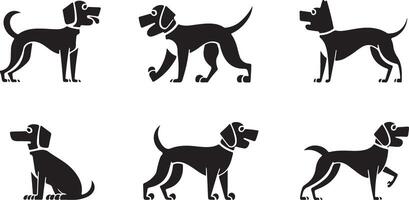 Set of Dog silhouettes vector