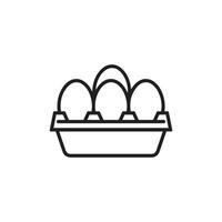 A simple line drawing of a carton filled with twelve eggs, arranged in two rows and displayed from a top view. vector