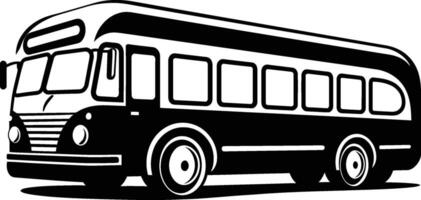 Passenger Bus Icon Illustration on a White Background. vector