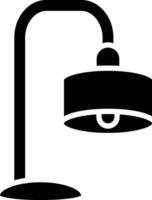Modern Table Lamp Icon Silhouette Art on white Background vector