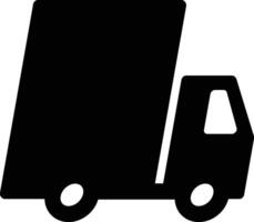 A Simple Delivery Van Icon Representing Shipping, Logistics or Transportation vector