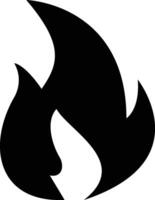 Simple Fire Flame Icon Design in White Background. vector