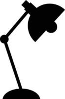 A Modern Table Lamp Icon Silhouette in white Background vector
