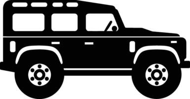 Auto Vehicle Icon Side View Illustration on White Background. vector