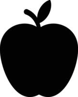 A Simple Apple Icon with Leaf Illustration in white Background. vector