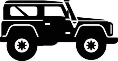 Auto Vehicle Icon Showcasing a Side View Illustration on White Background. vector