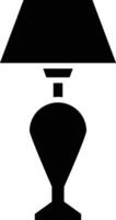 A Modern Table Lamp Icon Silhouette on white Background vector