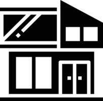 A Modern Minimalist House Architecture Icon Illustration. vector