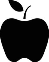 A Simple Apple Icon with Leaf Illustration on white Background. vector