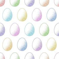 A seamless pattern with colored eggs vector