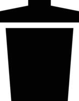 A Simple Trash Bin Icon Illustration on White Background vector