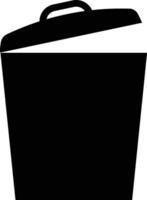 Simple Trash Bin Icon Illustration in White Background vector