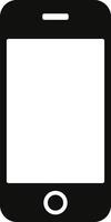 Mobile Icon Line Art Illustration. Mobile Icon Flat Style Illustration. vector