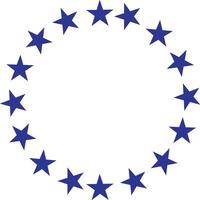 Illustration of Circular Stars on White Background - Ideal for Designs and Graphics vector