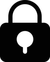 A Simple Padlock Icon Silhouette Illustration in white background vector