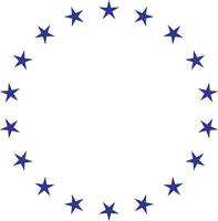 Minimalist Illustration of Circular Stars on White Background - Ideal for Designs and Graphics. vector