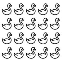 a large number of swans are shown in a line vector