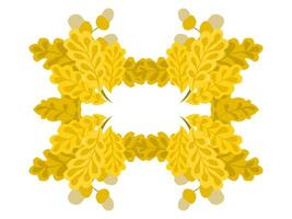 pattern ornament of leaves and acorns simple draw vector