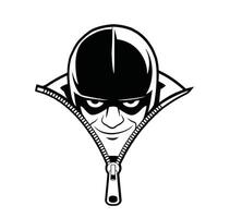 Mysterious Man in Jacket with High Collar vector