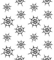 Seamless pattern of black spider web vector