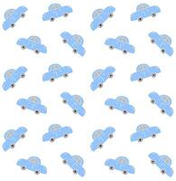 Seamless pattern of doodle car isolated on white background vector