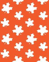 Seamless pattern of hand drawn doodle sketch maple leaf isolated vector