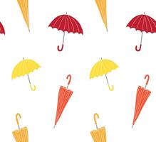Seamless pattern of umbrellas vector