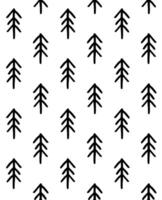 Hand drawn doodle spruce tree isolated on white background vector