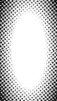 Black and white halftone dot vertical background with empty space in the middle. Suitable for comics, prints, posters, etc. vector