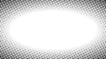 Black and white halftone dot background with empty space in the center. Suitable for comics, prints, posters, etc. vector