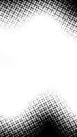 Halftone black and white dots vertical background with wave shape. Suitable for comics, prints, posters, etc. vector