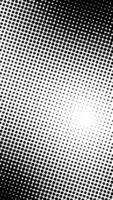 Black and white halftone dots vertical background with circle mode. Suitable for comics, prints, posters, etc. vector
