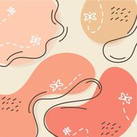 Butterfly path design with abstract shapes. vector