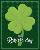 Four leaf clover symbol of good luck. vector