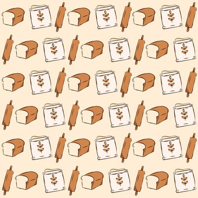 Bread flour roller pattern.