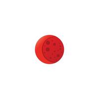 A red ball with a moon on it vector