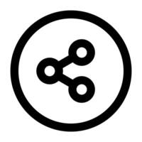 Simple Share outline icon. The icon can be used for websites, print templates, presentation templates, illustrations, etc vector