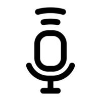 Simple Podcast outline icon. The icon can be used for websites, print templates, presentation templates, illustrations, etc vector