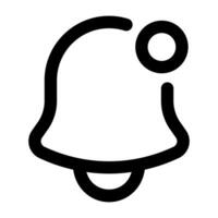 Simple Notification outline icon. The icon can be used for websites, print templates, presentation templates, illustrations, etc vector
