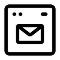 Simple Email outline icon. The icon can be used for websites, print templates, presentation templates, illustrations, etc vector