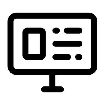 sencillo computadora contorno icono. el icono lata ser usado para sitios web, impresión plantillas, presentación plantillas, ilustraciones, etc vector