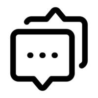 Simple Comment outline icon. The icon can be used for websites, print templates, presentation templates, illustrations, etc vector
