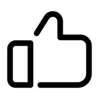 Simple Like outline icon. The icon can be used for websites, print templates, presentation templates, illustrations, etc vector