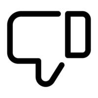 Simple Dislike outline icon. The icon can be used for websites, print templates, presentation templates, illustrations, etc vector