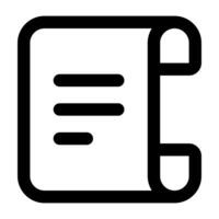 Simple Script outline icon. The icon can be used for websites, print templates, presentation templates, illustrations, etc vector