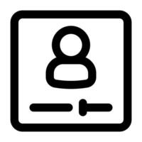 Simple Vlog outline icon. The icon can be used for websites, print templates, presentation templates, illustrations, etc vector