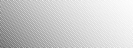 Triangle halftone gradient background. Geometric triangular tech pattern texture. Abstract fading gradation wallpaper. Vanishing mosaic pop art backdrop for flyer, poster, banner, booklet. vector